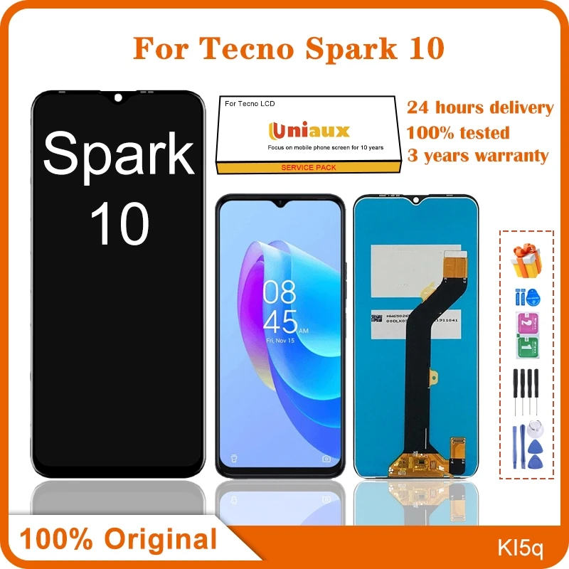 

For Tecno Spark 10 10C KI5K LCD Screen With Touch Screen Digitizer Assembly Display Complete Replacement