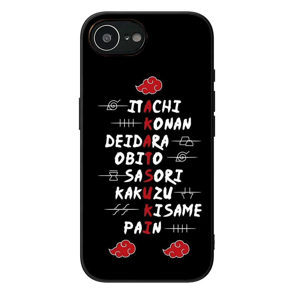 Cartoon Akatsuki Pain Naruto Logo Phone Cover Case
