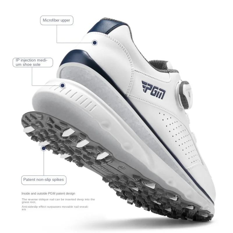 PGM Men Golf Shoes Knob Shoelaces Anti-side Slip Waterproof Men's Sports Shoes Sneakers XZ245 golf shoes