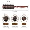6 Style Natural Boar Bristle Hair Round Brush Wood Handle Round Barrel Hair Comb Hair Roller Brush Hairdressing Styling Tools 4