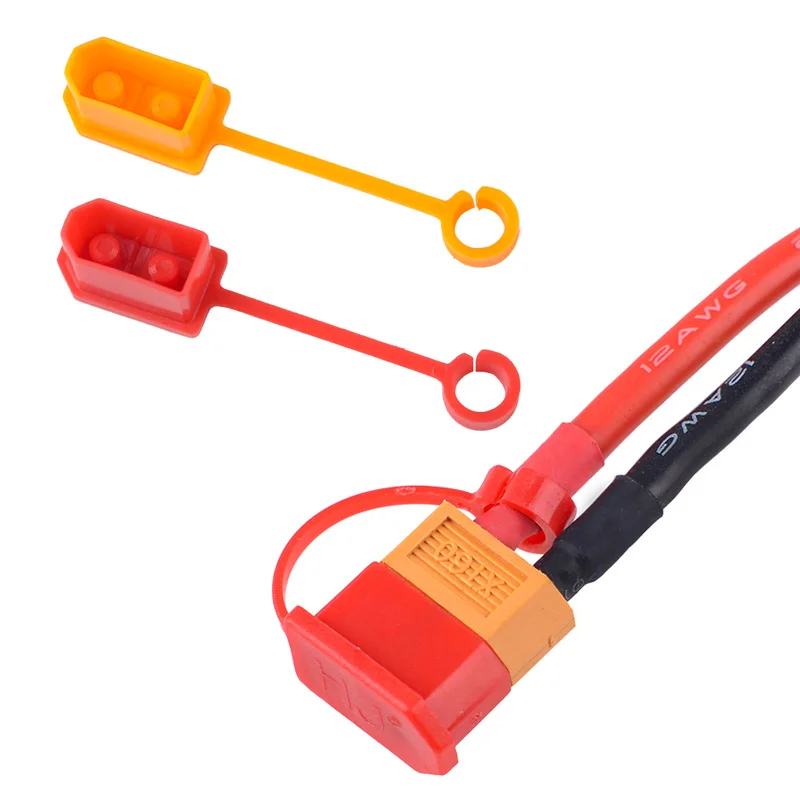 

10PCS/лот красный оранжевый XT60 штекер резиновый терминал изолированные защитные крышки колпачки случай подходит для Rc Lipo батареи пылезащитные колпачки