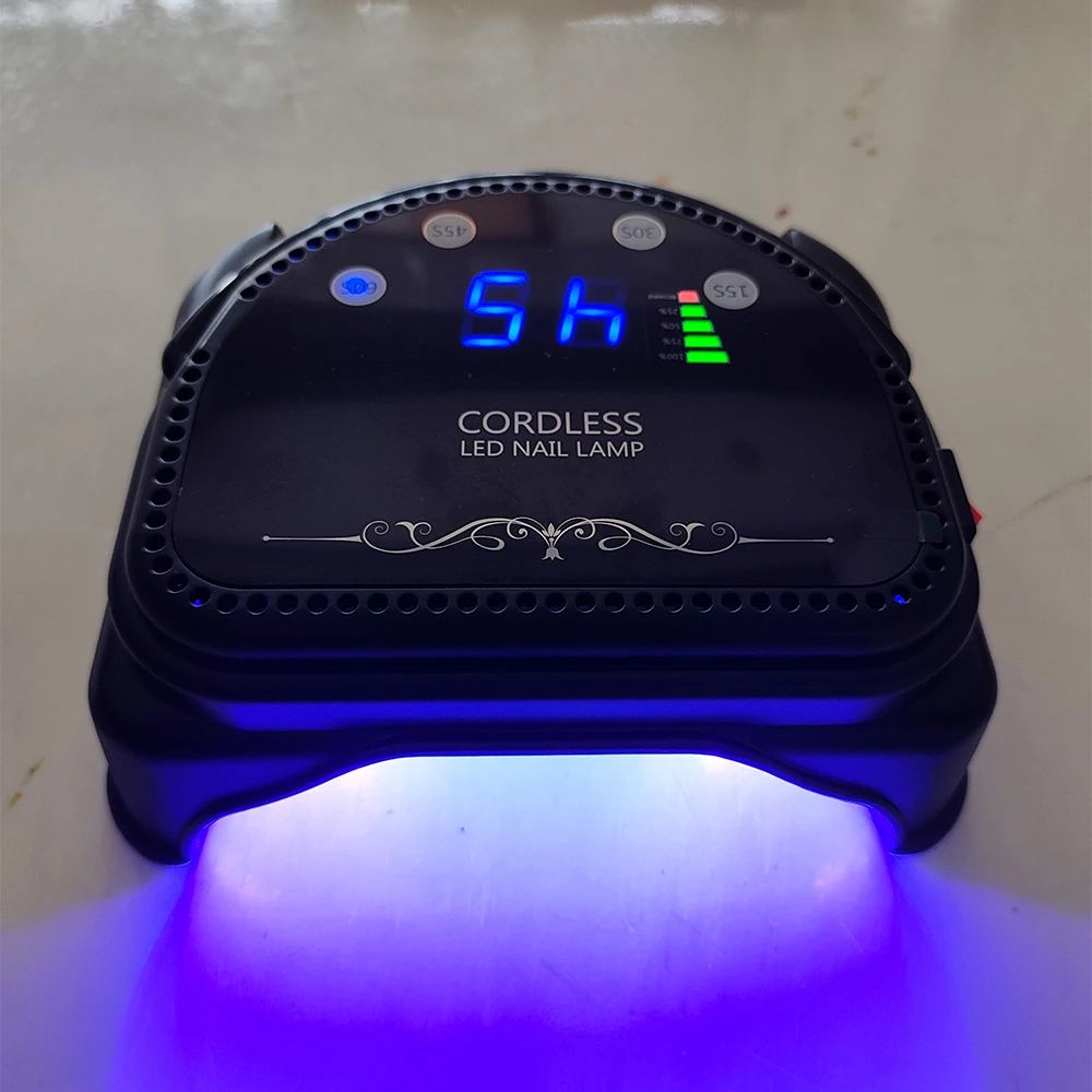 호주에서 인기 있는 15초 빠른 건조 스테인리스 스틸 대형 LED 네일 램프(32개 비드, 64W 휴대용 무선 UV)