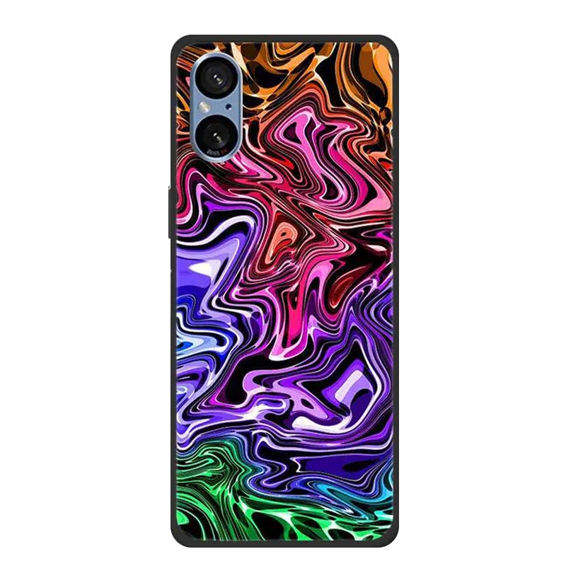 Elegant Marble Shockproof Soft Silicone TPU Back Cover for Sony Xperia 5V - Premium Phone Protection Case