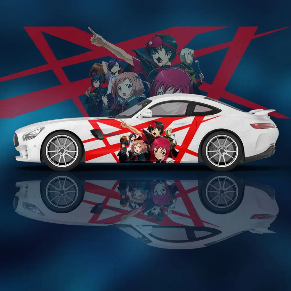 

Hataraku Maou-sama! Аниме автомобильные наклейки, виниловые наклейки с боковой графикой, модифицированные аксессуары для гоночных автомобилей, автомобильные наклейки, наклейки