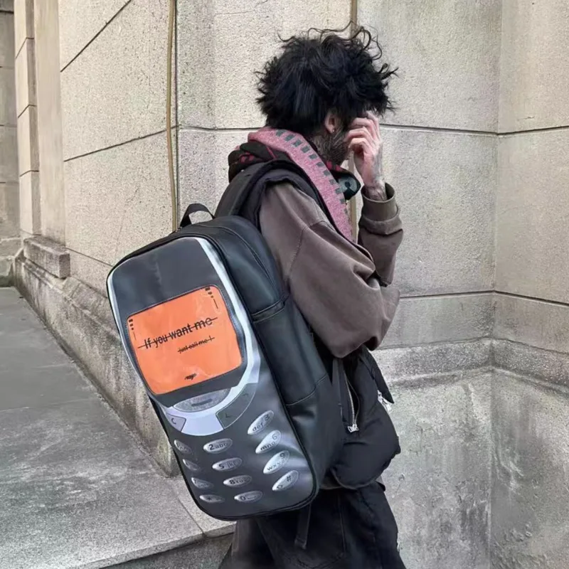 

Рюкзак, если вы хотите, чтобы я просто позвонил мне, школьная сумка из ПУ с принтом, повседневный вместительный рюкзак для ноутбука для детей