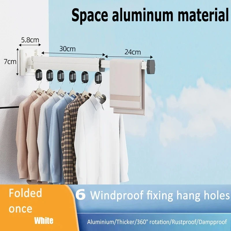 منشر ملابس جداري قابل للطي – حل أنيق يوفر لك المسا...