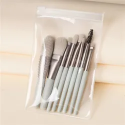 8 - Piece Professional Soft Cosmetic Makeup Brush Set (GRAY)