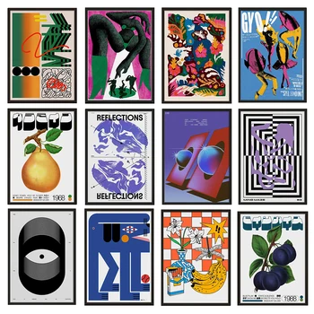 Retro Abstract Canvas Wall Art 1