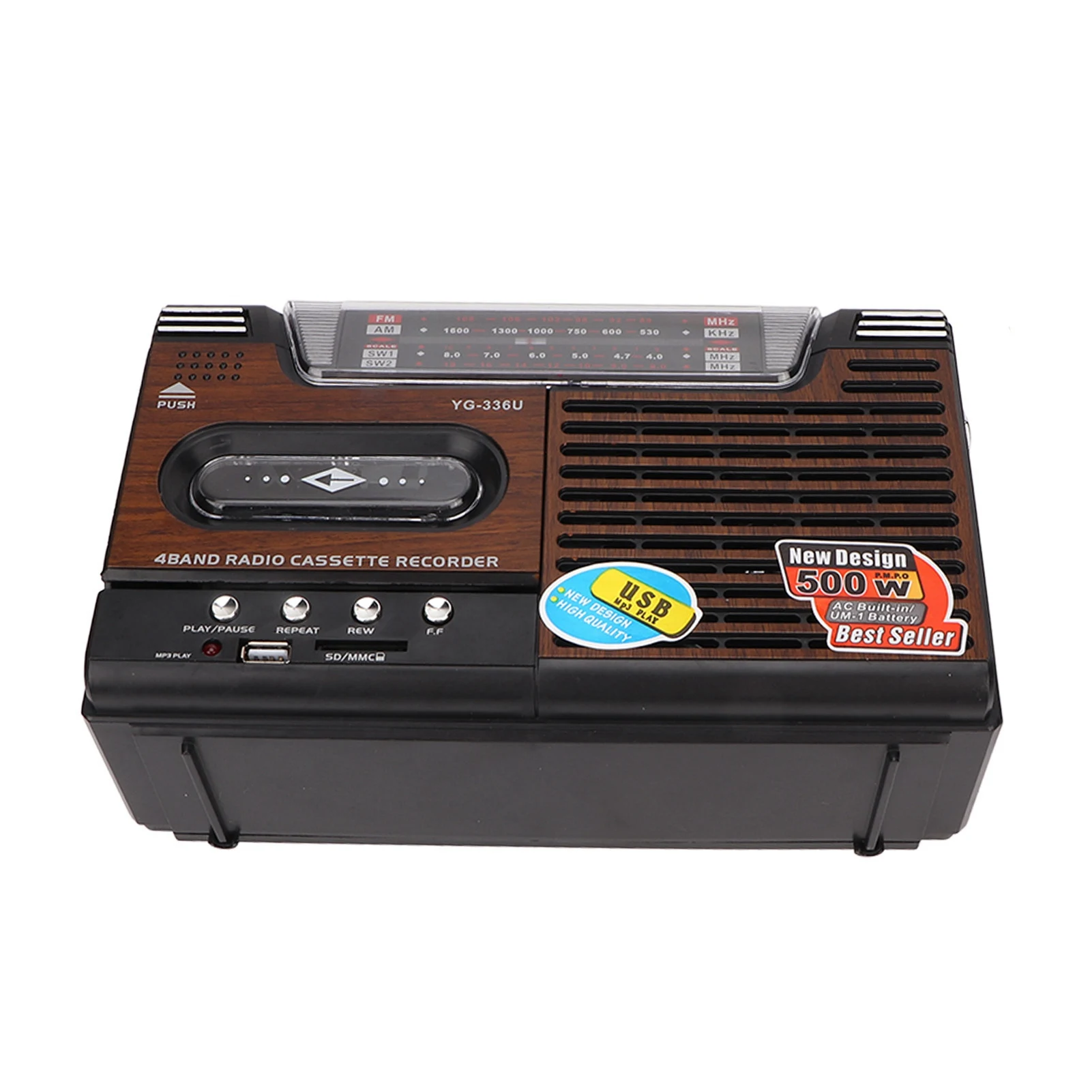 Cassette Player AM FM Radio Support Storage Card Noiseless Multifunctional Portable Strong Cassette Player for Elderly