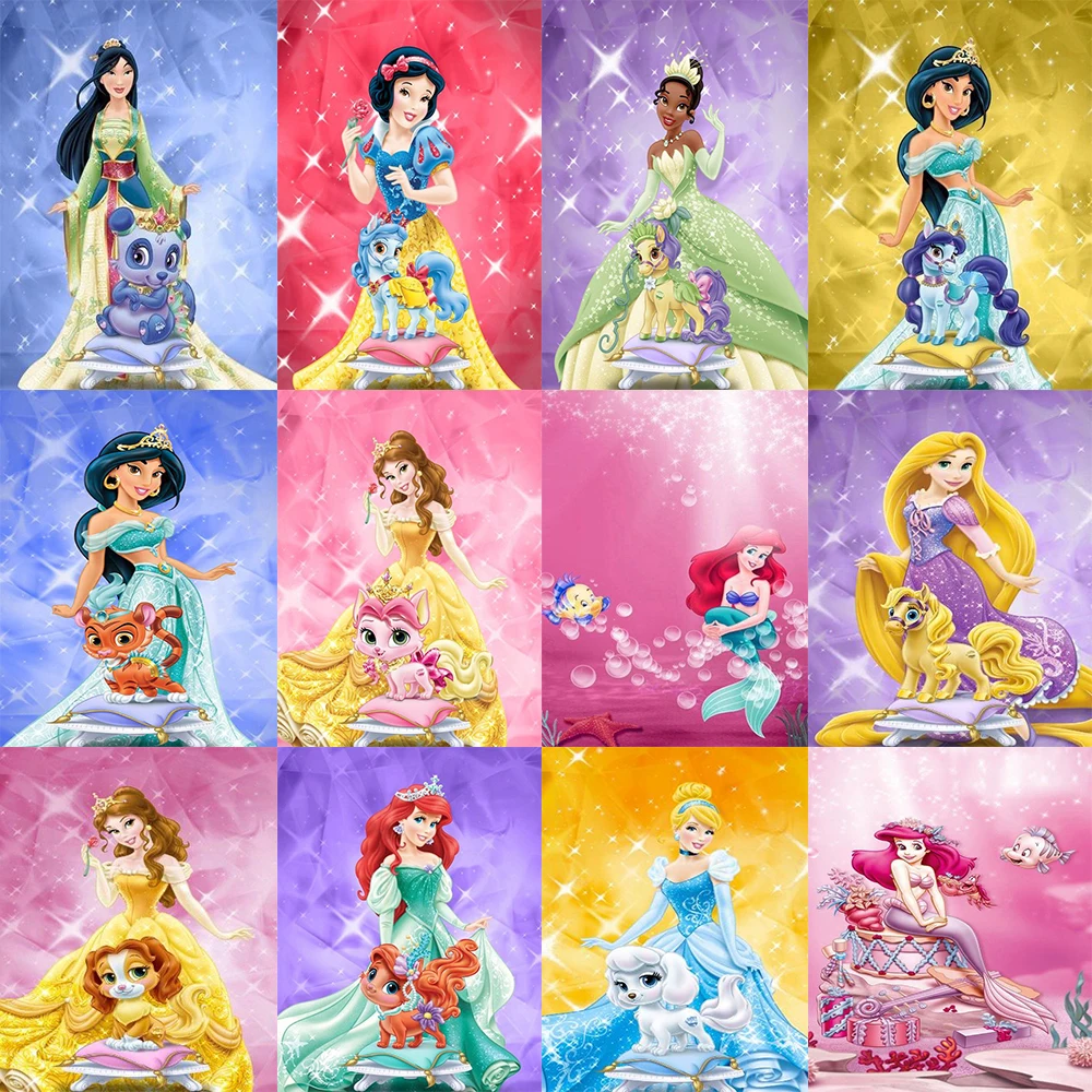 Disney Princess Pictures Of Rhinestone Diy Diamond Art Paint Snow White Cartoon Jewel Punto Croce Artigianato Per Adulti Fatto A Mano