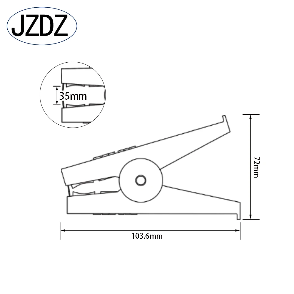 JZDZ Heavy Duty Alligator Clamps Pure Copper Battery Charger Clamps Power Replacement Jumper Cable Welder Clips J60059 alligator clips alligator clip adapter