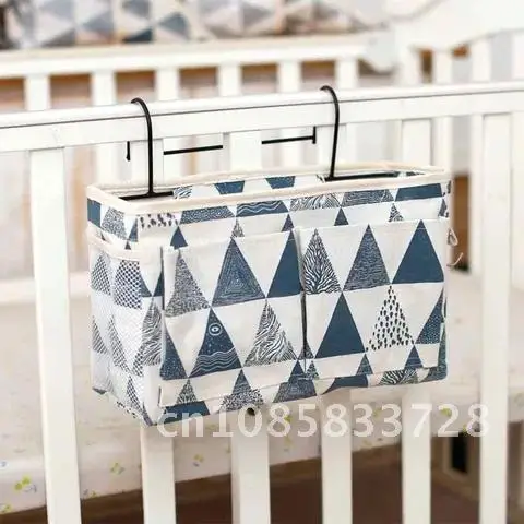 

Organizer Pocket Storage Bag Hanging Bedside Wardrobe Canvas Bedroom Bathroom Magazine Tote Storage Pouch Organizer