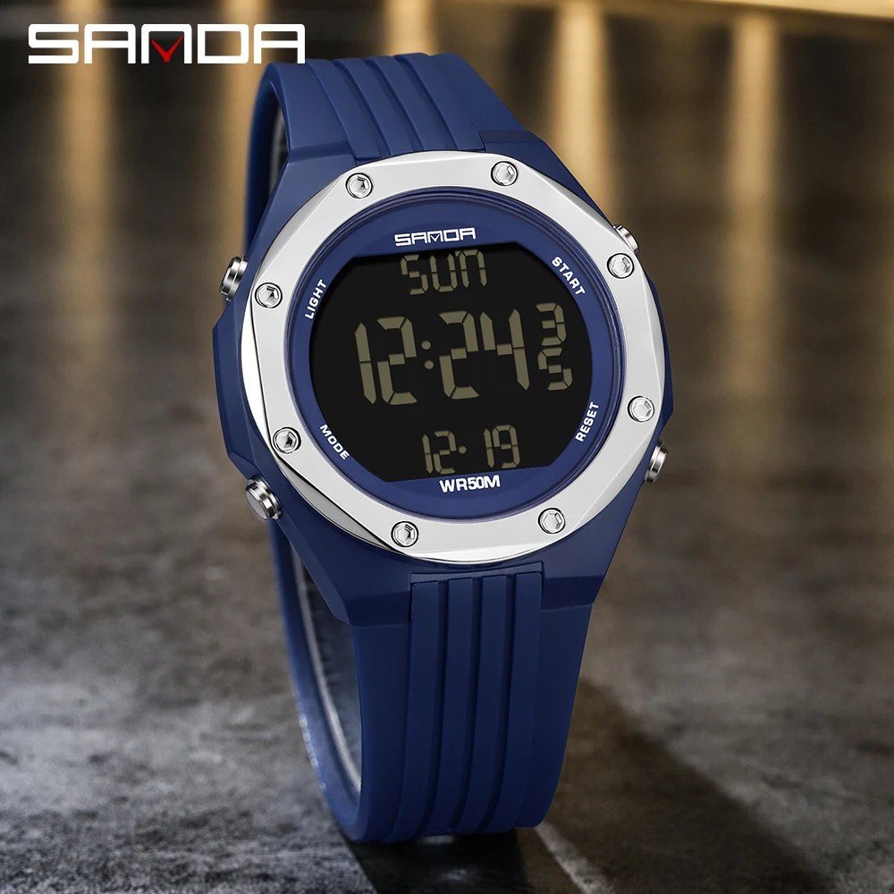 

SANDA The Countdown Watches Mens Sports Water proof Digital Wrist Watch 50M Waterproof Watch Men Dress Clock Relogio Masculino