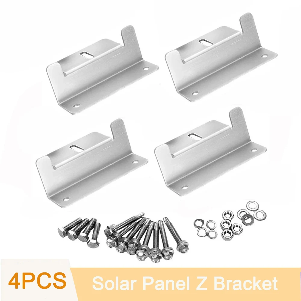 Solar Panel Aluminum Mounting Bracket Kits Z-Style Bracket Mount For Car Boat RV Yacht solar panel mounting set