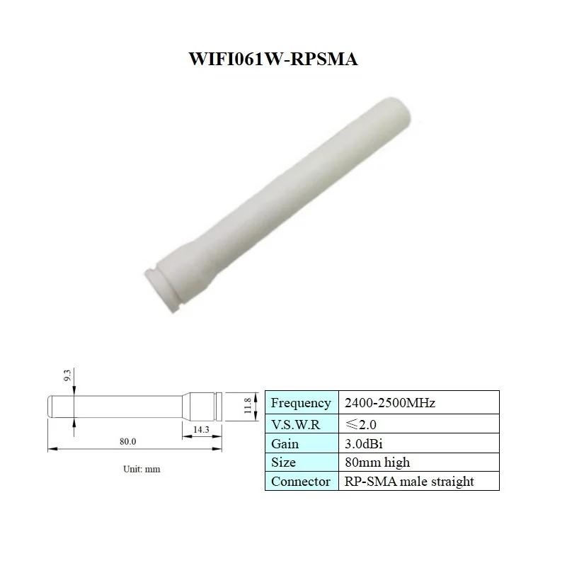 Antenne WiFi FPV 5.8G 4dBi RP-SMA pour Drone - Lot de 6 Couleurs