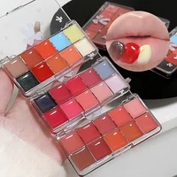10-Color Lip Jelly Plate Mirror Crystal Lip Gloss Moisturizing Water Glass Red Orange Lip Oil Balm Sexy Plump Makeup Palette 1