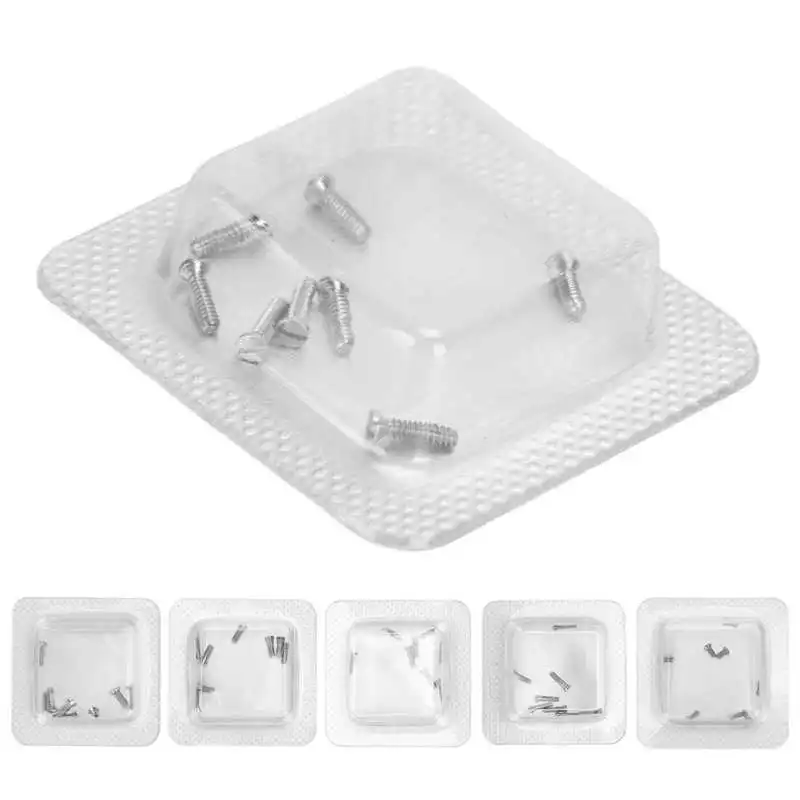Stainless Steel Watch Screw High Accuracy Slot Type Watch Back Cover Screw Replacement Accessories for Watchmaker