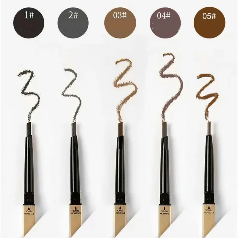 5 Colors With Brush Double Head Eyebrow Pencil Waterproof
