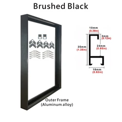 Vibrant Multicolor Canvas Picture Frames - 30x50cm (Black)