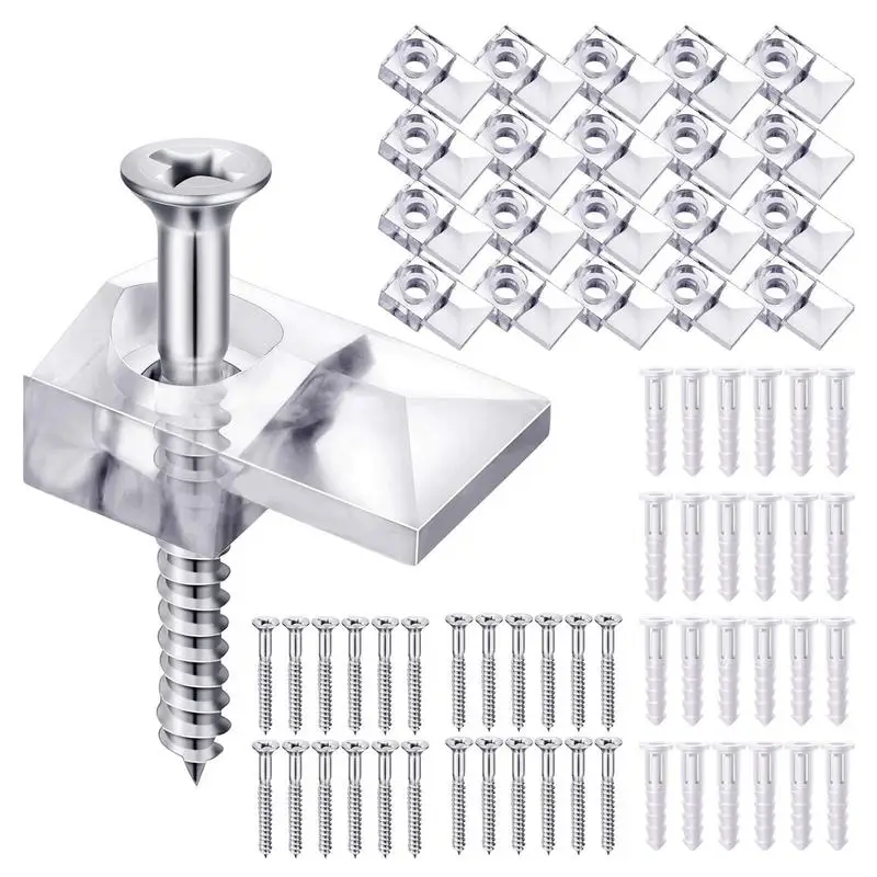 Mirror Mounting Clips Solid Mirror Clips For Frameless Mirror 20 Sets