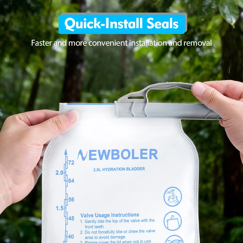 Wasserblase, Wasserreservoir, Trinkrucksack, Aufbewahrungstasche, BPA-frei, 1/1,5/2/3 l, Wasser-Aufbewahrungstasche für Bergsteigen und Wandern – Detail 11