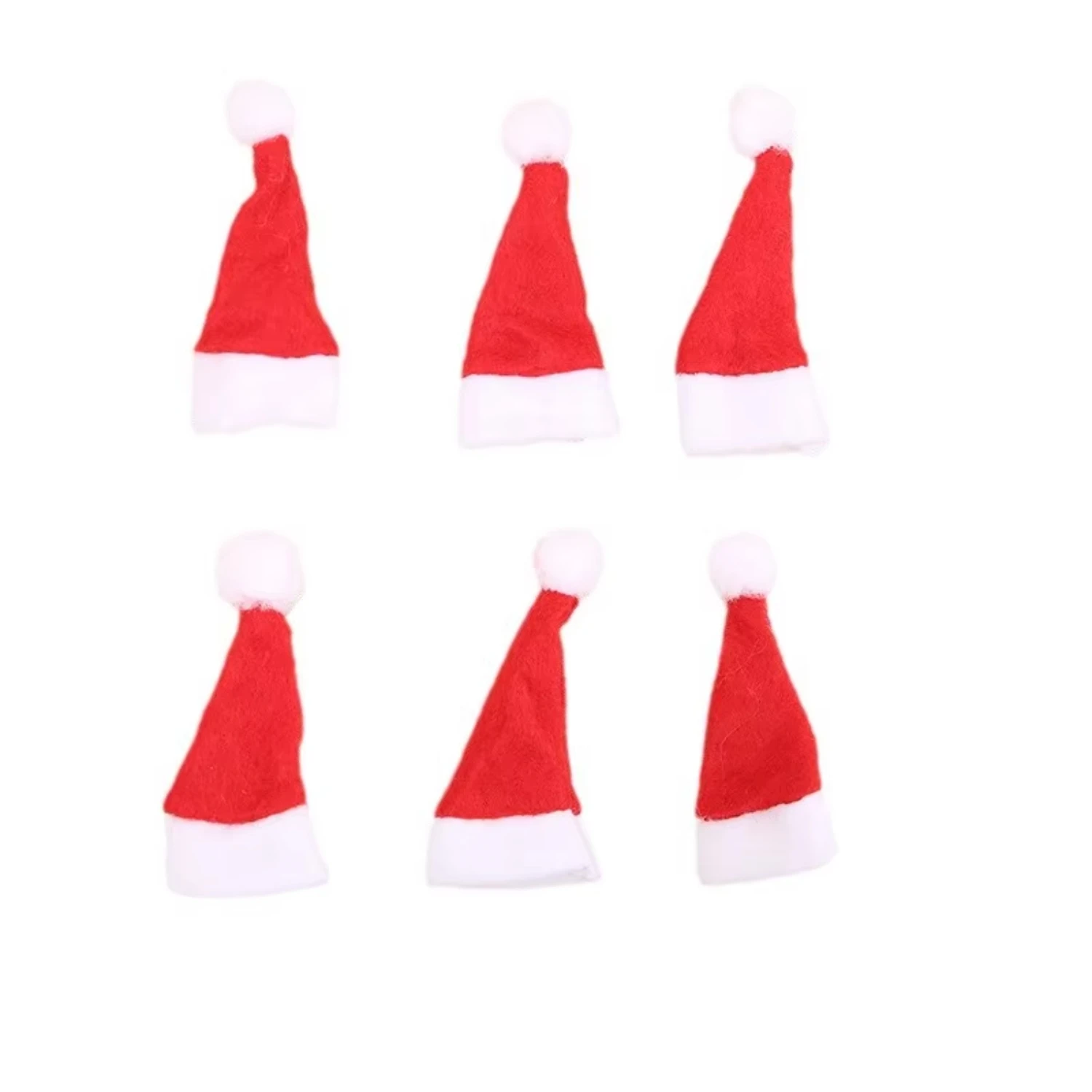 Santa Claus Woven Christmas Mini Santa Red Hats DIY Xmas