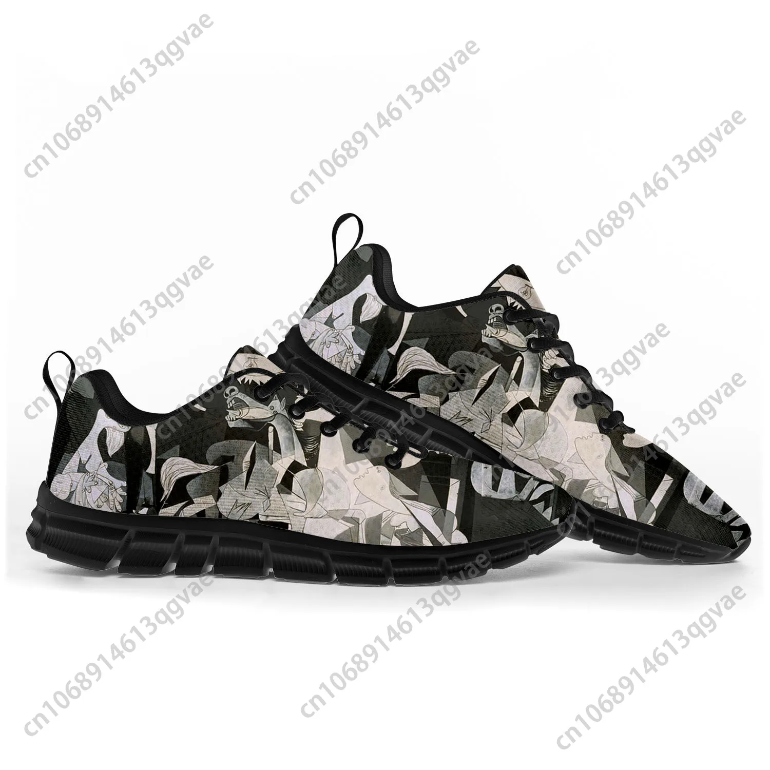 Picasso Famous Oil Paint Guernica Sports Shoe Mens Womens Teenager Kids Children Sneakers Custom High Quality Casual Couple Shoe