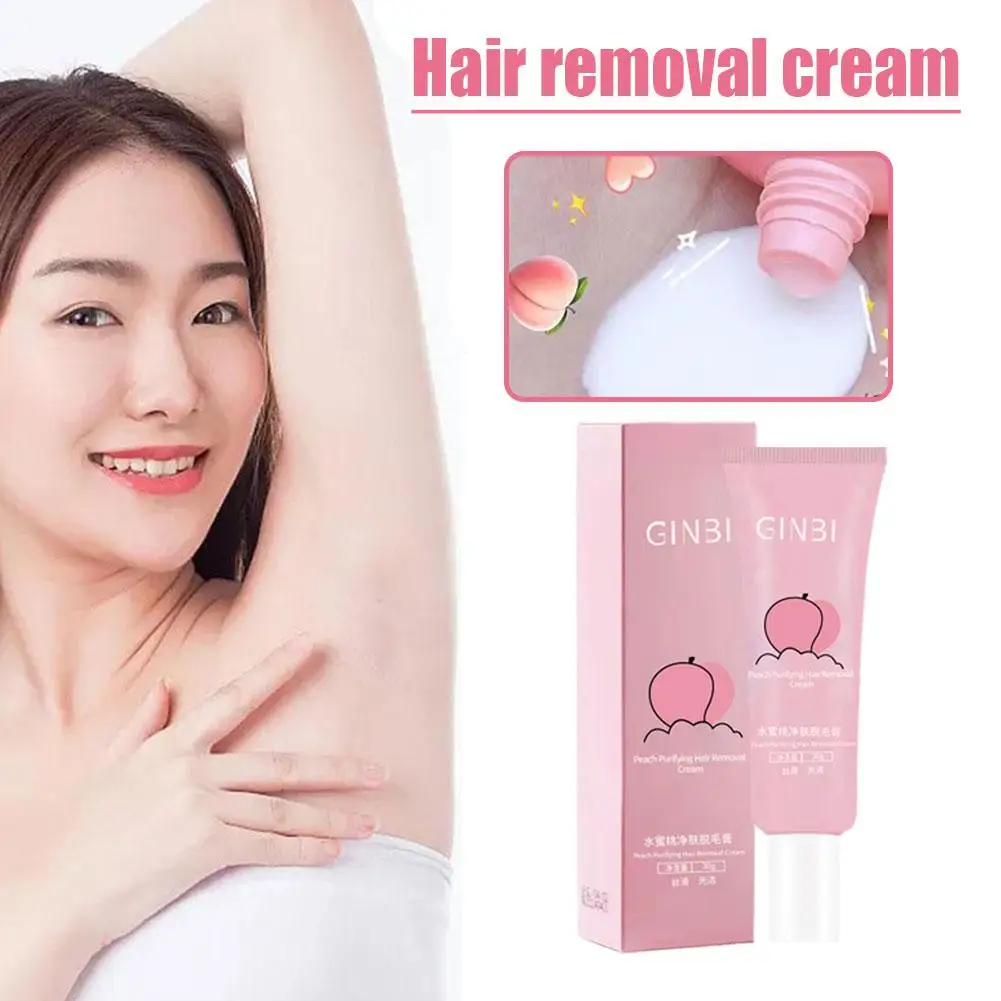 

30g Peach Hair Removal Cream Painless Hair Remover For Lips Armpit Legs And Arms Skin Care Body Care Depilatory Cream B3Z2