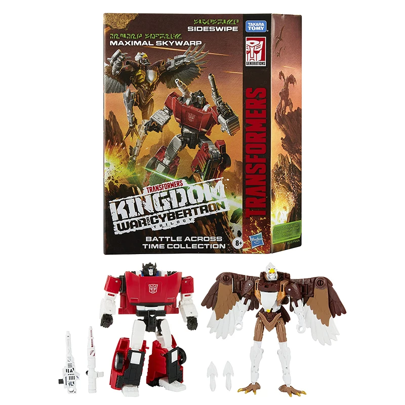 

Transformers Toys Generations Kingdom Battle Across Time Collection Deluxe Class Sideswipe & Maximal Skywarp Action Figure Gift