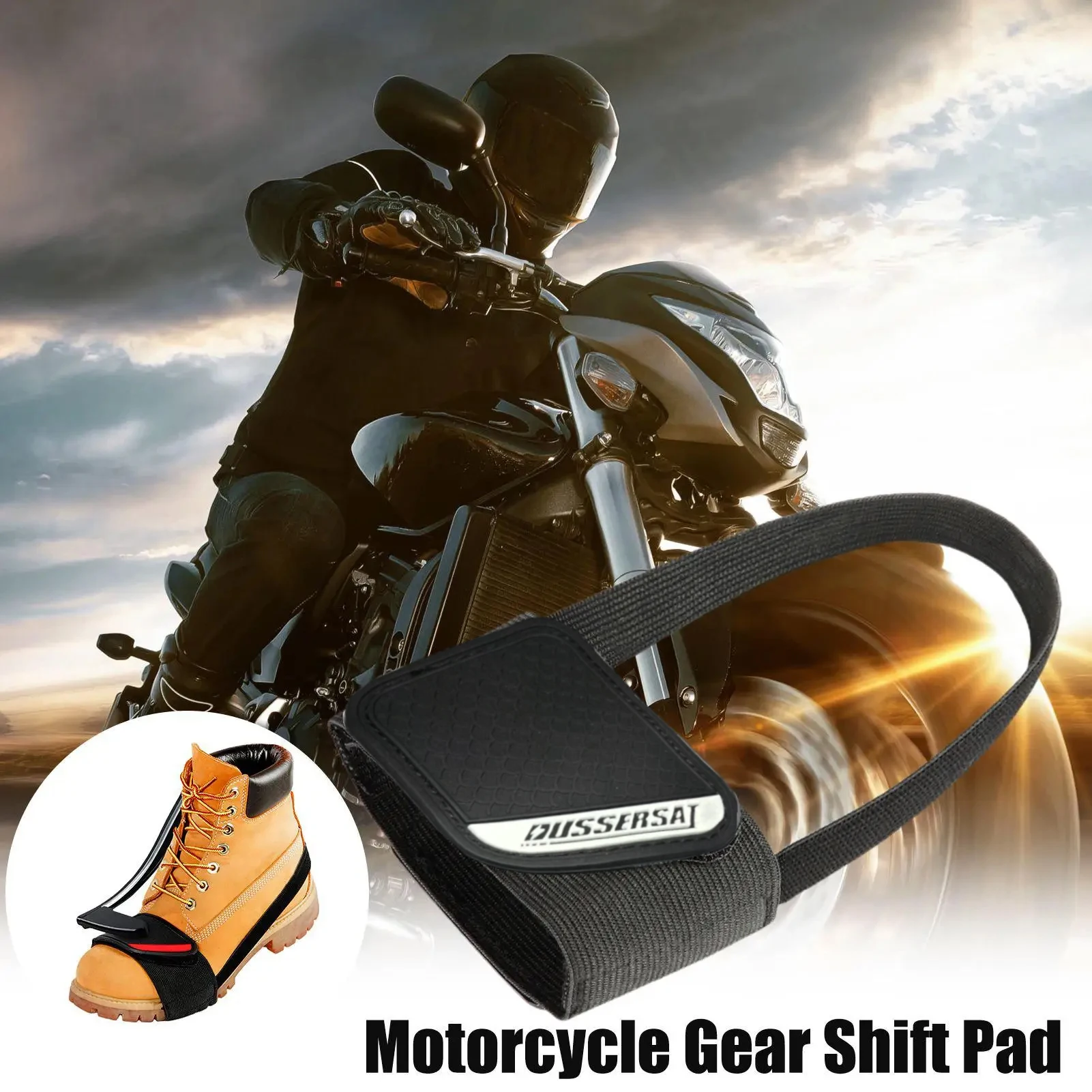 DSSERSAT 2026 새로운 오토바이 신발 커버 보호대 오토바이 변속 패드 조절 가능 남성용 내구성 방수 부츠 보호대