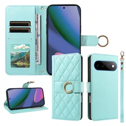 Premium Flip Cover Faux Leather Protective Case with Card Slot and Anti - Fall Design for Google Pixel 8 Pro (Light Green)
