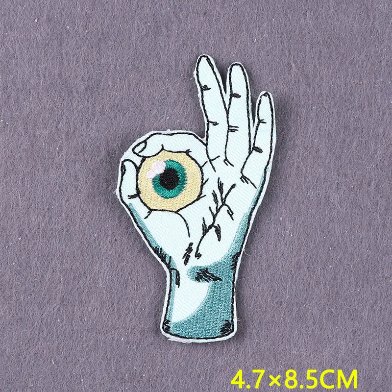 히피 자수 패치, 의류용 플레임 아이언 패치, 열 접착 패치, 재킷에 DIY 해골 줄무늬 배지, 배낭에