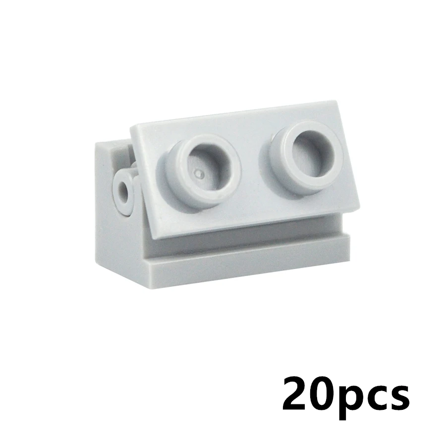 20PCS MOC 조립 입자 3937 3938 힌지 벽돌 1x2 상단 얇은 흔들 플레이트 빌딩 블록 부품 DIY 교육 어린이 장난감