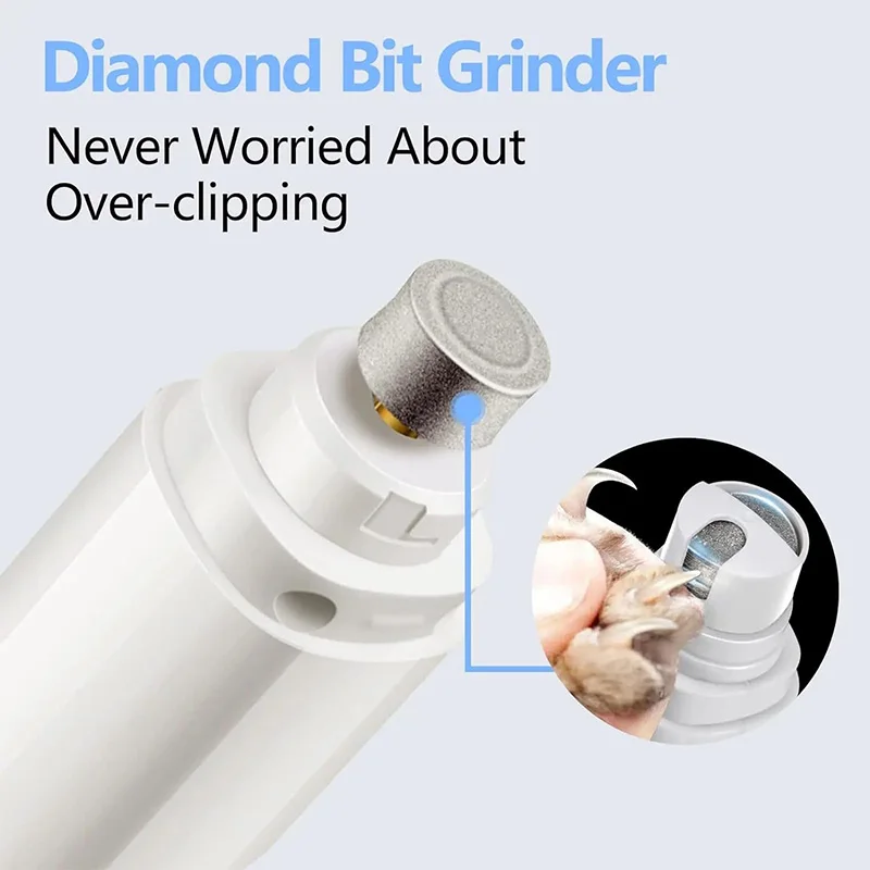 Pet Nail Grinder Dog Nail File Electric Nail Trimmer Painless Trimmer for Small Medium and Large Dogs and Cats 2 Speeds pet nail grinder