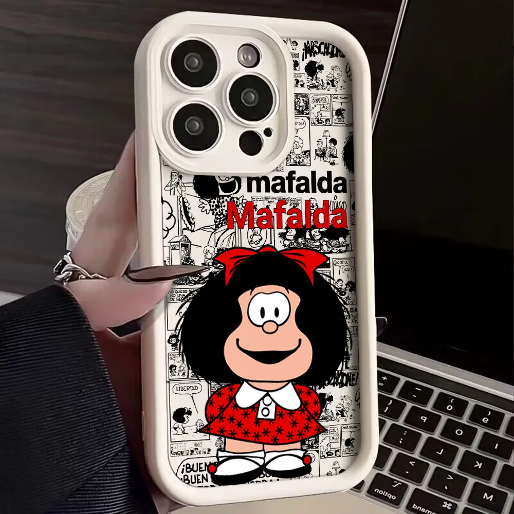 Adorable M-Mafaldas Girl Design Soft Phone Case