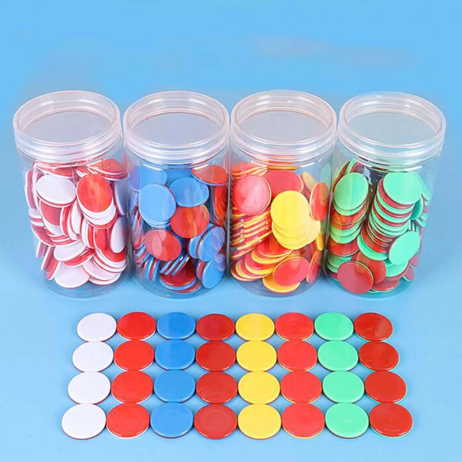 100x Two Color Counters Counting Bingo Chip for Game Preschool Classroom