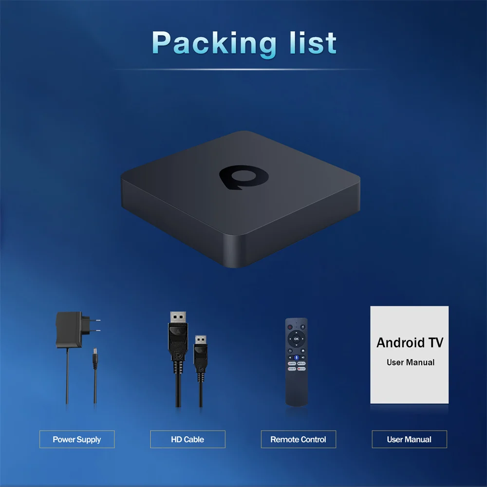 ATV Q1 Smart TV Box Android 10 Allwinner H313 2GB 16GB Support Google Voice Dua