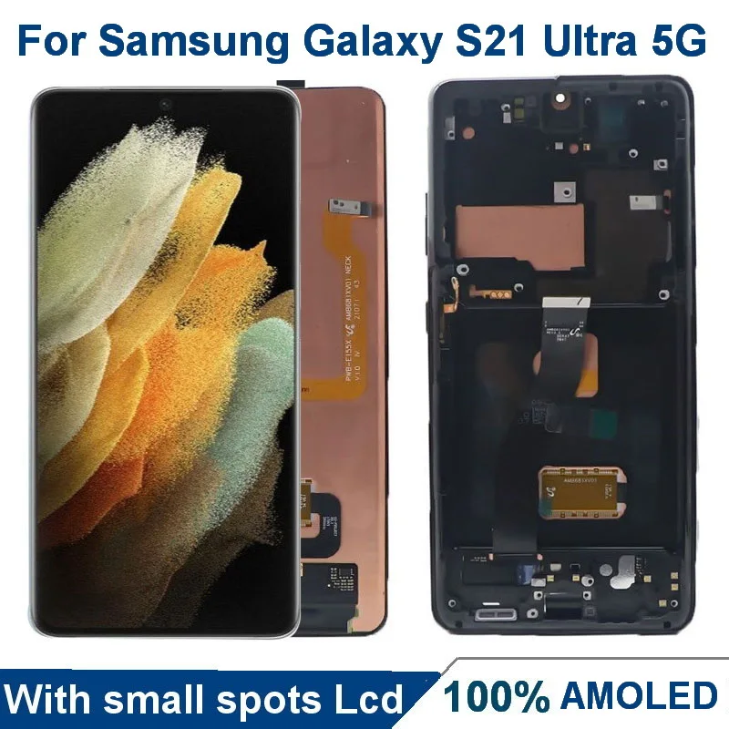 

6.8'' LCD For Samsung Galaxy S21 Ultra 5G Lcd G998 G998F G998U G998B AMOLED Display Touch Screen Digitizer Assembly With Frame