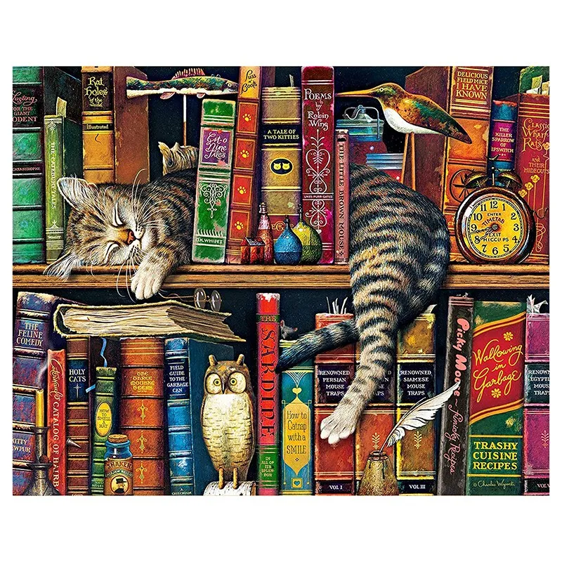 Paint By Number Kit Of Cat On Canvas 16X20 Inch DIY 1
