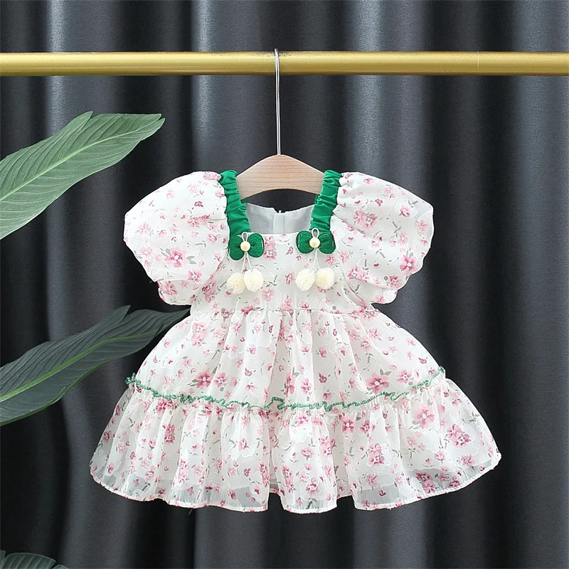 

LZH Girls' Dress 2023 Summer New In Dresses Fashion Princess Dress For Girls Carnival Costumes 1-3 Years Old Clothing For Girls