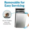 Recessed Waste Receptacle, Satin Finish 12-Gallon –Wall-Mounted Stainless Steel Trash Can for Commercial Restrooms Liner 3