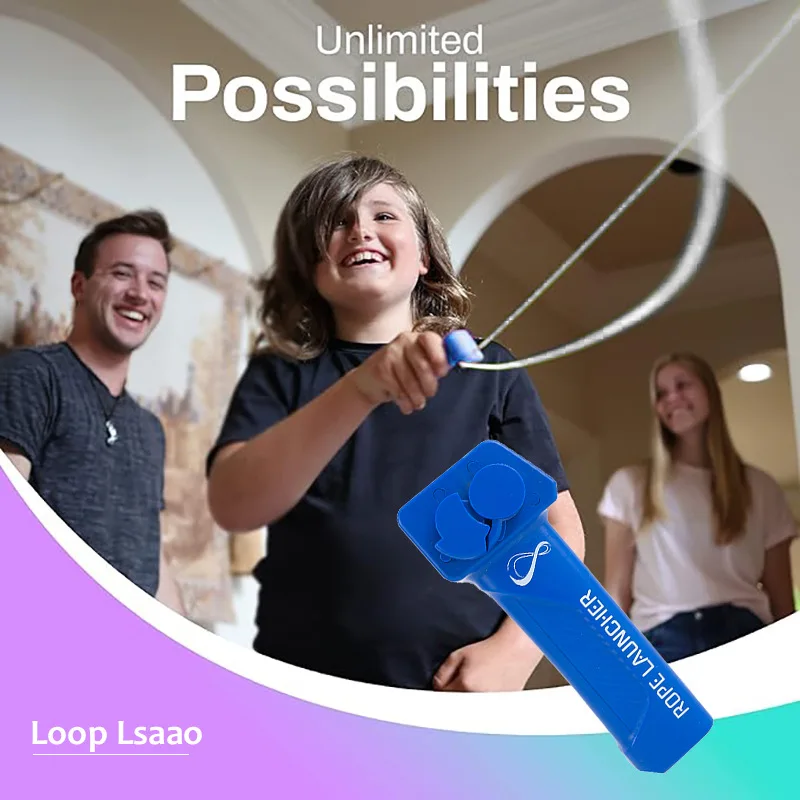 String Launcher Toy Glow-in-the-dark Rope Launcher Handheld Can Adjust The Speed of The Rope Propulsion Novelty Stress Relieving Toys