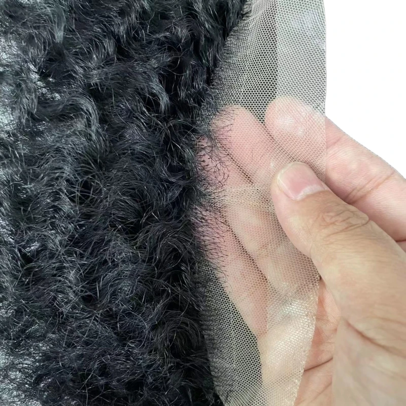 10mm Wave Toupee #1b Black European Virgin Human Hair Replacement 8x10 Toupee Full Lace Unit for Black Men