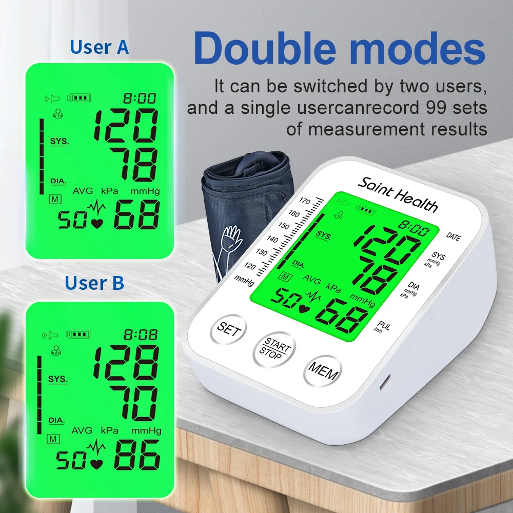 Saint Health Portable Russian Voice Arm Automatic Blood Pressure Monitor BP Sphygmomanometer Tensiometer Heart Rate Pulse Meter blood pressure monitor,blood pressure meter