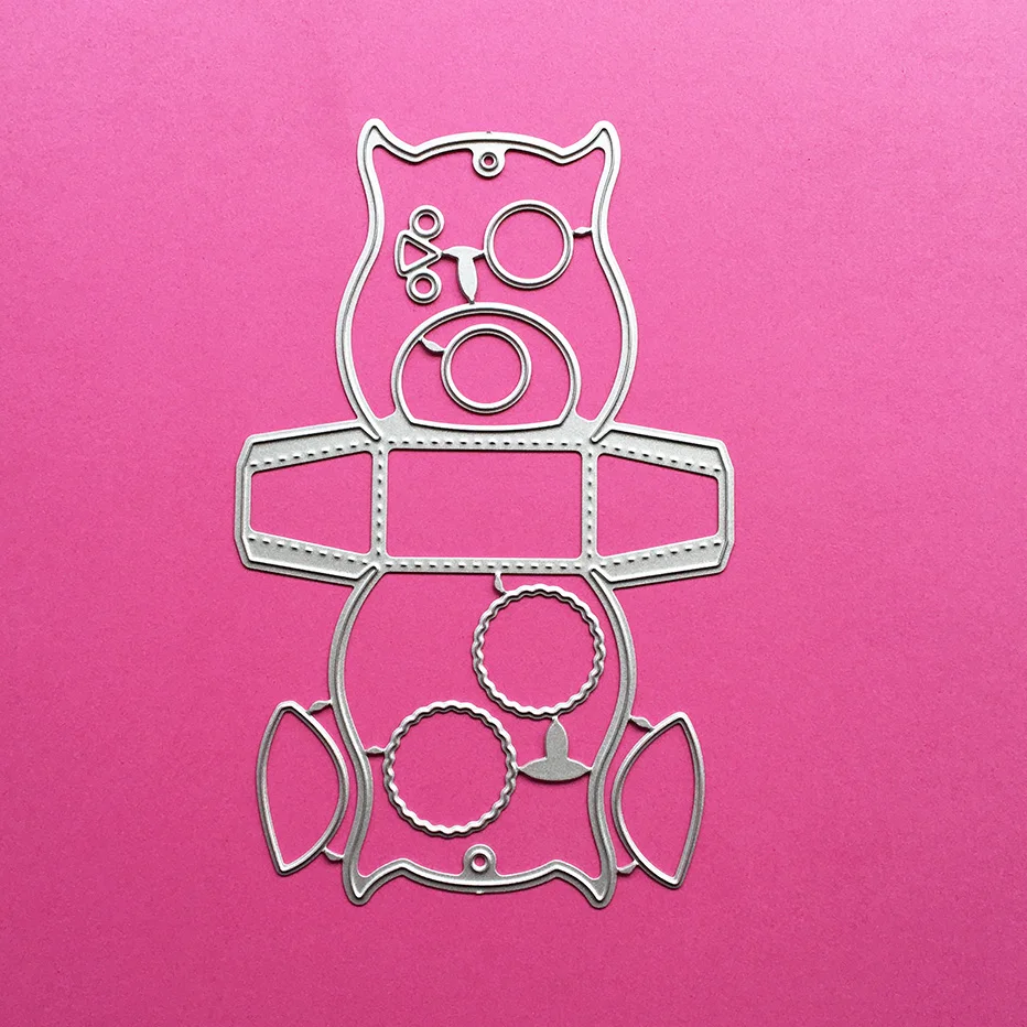 

Owl Box Metal Cutting Dies Stencil for DIY Scrapbooking Photo Album Embossing Paper Cards Crafts Diecuts New 2024