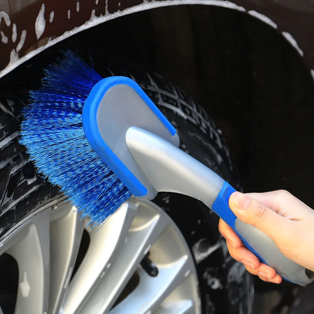 

1Car wheel soft brush tire cleaner cleaning tool blue for car detail motorcycle cleaning tool