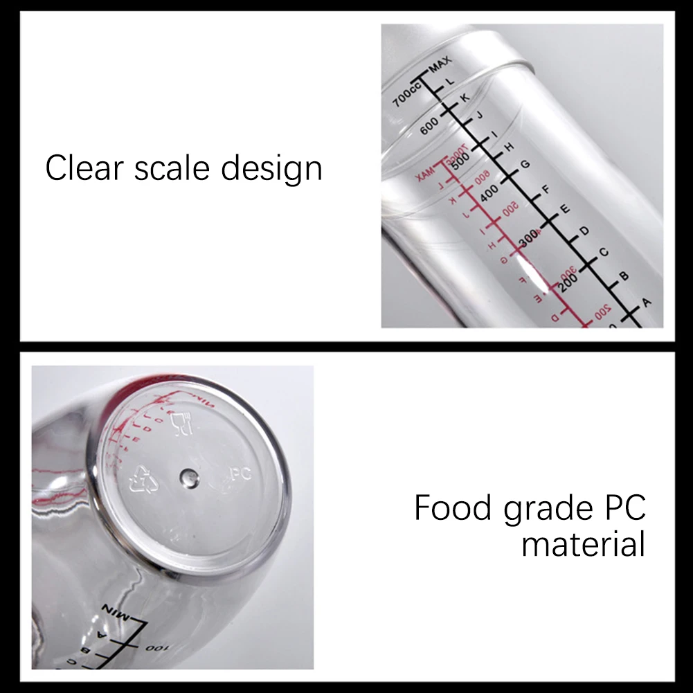 Shaker Cup Clear Scale Multi-Purpose Shaker Bottle For Home Kitchen