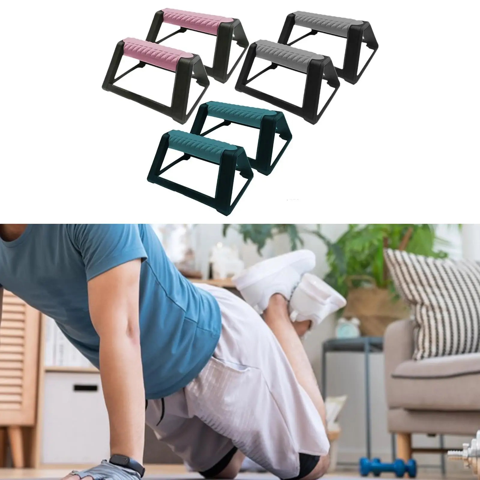 2 Pieces Push up Bars Chest Muscle Training Supports Floor Push up Handles