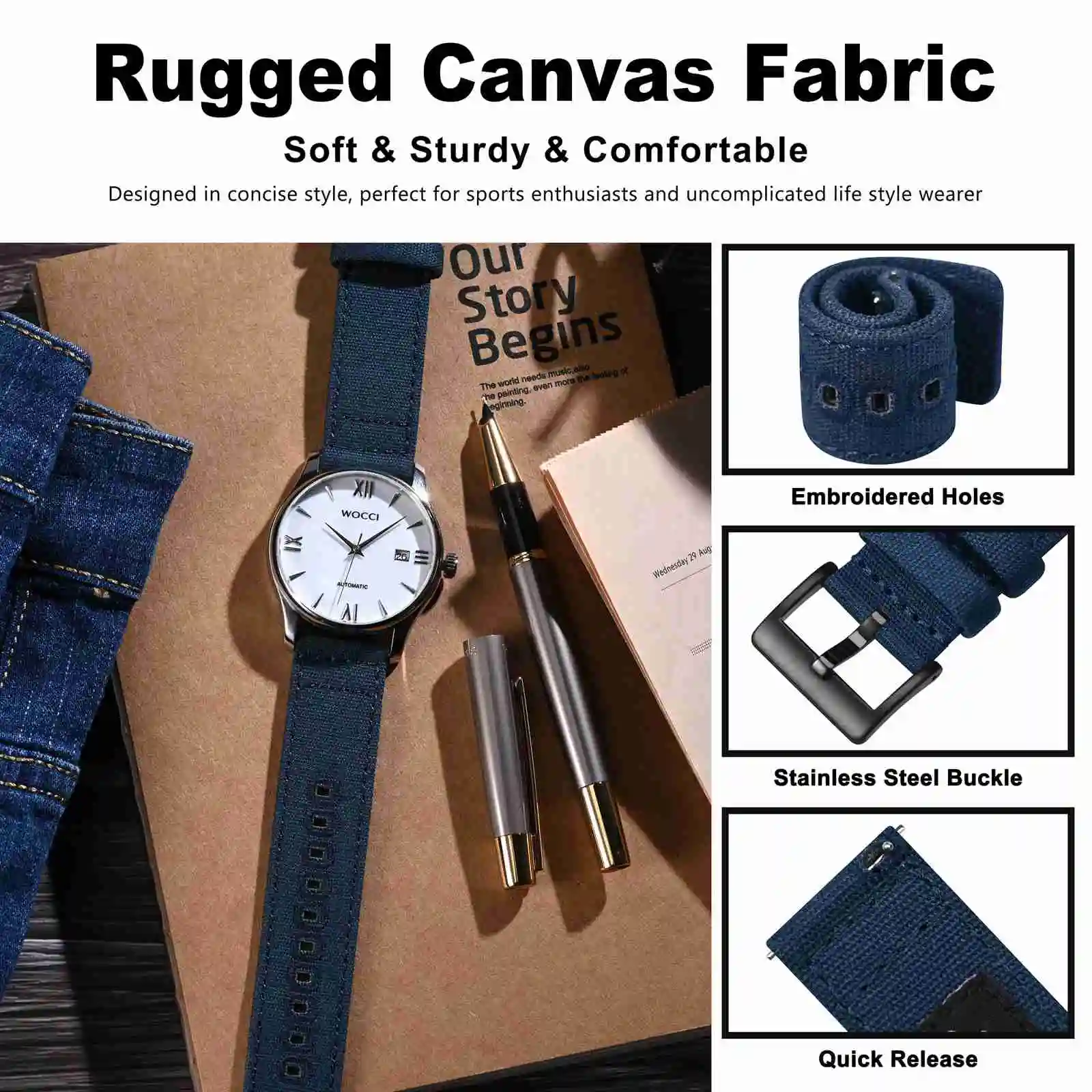 20 Mm  Cinturino Per Orologio In Vera Pelle 14 Mm 16 Mm 18 Mm 19 Mm 20 Mm 21 Mm 22 Mm 23 Mm 24 Mm Cinturini~p179071835 - Foto 8