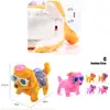 Electric Cute Plush Dog Light LED Eyes Walking Barking Puppy Kids Toy Gift Plush Toy 3